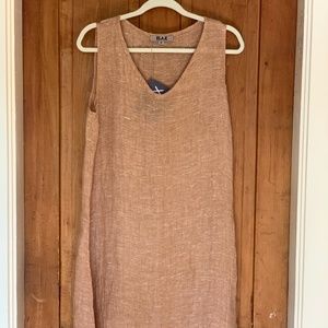 FLAX linen tunic, pale pumpkin